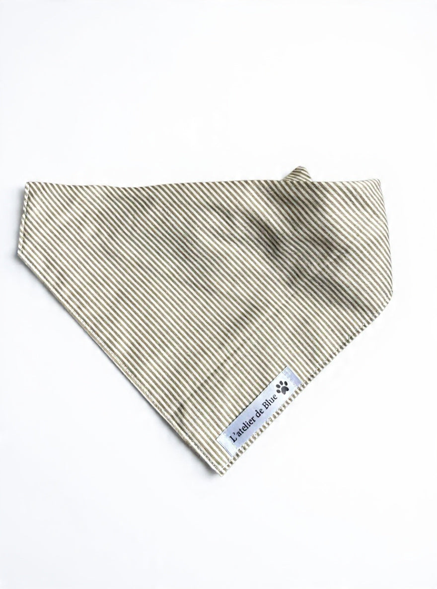 Bandana rayures beige