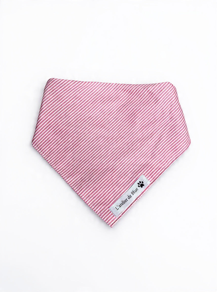 Bandana rayures rose