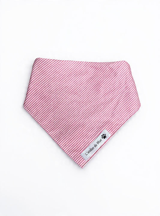 Bandana rayures rose